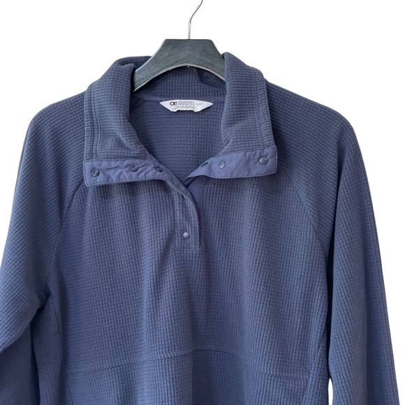 Outdoor Research Women’s Trail Mix Snap Pullover in Naval Blue - Picture 4 of 14